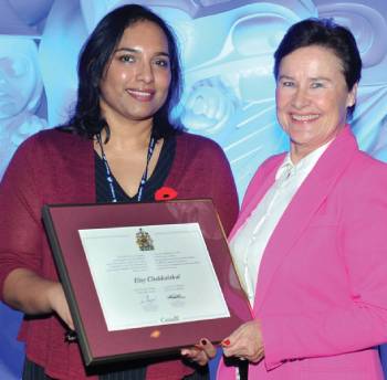 Recognition of Entry to the Executive ranks with Elsy Chakkalakal and Hilary McCormack