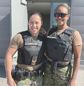 Membres de la police militaire lors d’un exercice d’entraînement