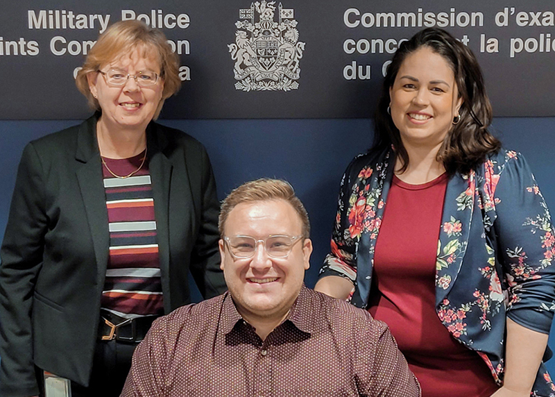 Corporate Reporting, Access to Information and Privacy and Administration Team (from left to right): Ghislaine Cyr, François-Xavier Lance (sitting), Pascale Laurin.
